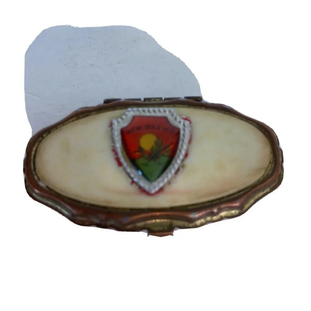 Vintage New Mexico Copper Trinket Or Snuff Box